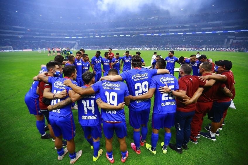 Jugadores de Cruz Azul en la Final