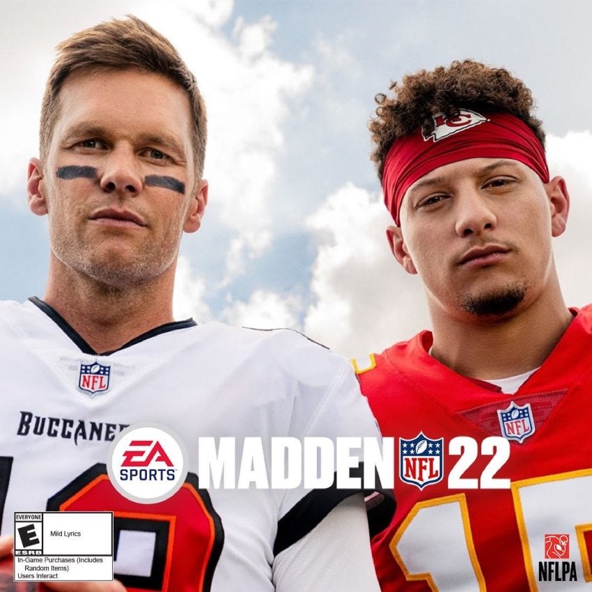 Tom Brady y Patrick Mahomes estelarizan la portada de Madden 22