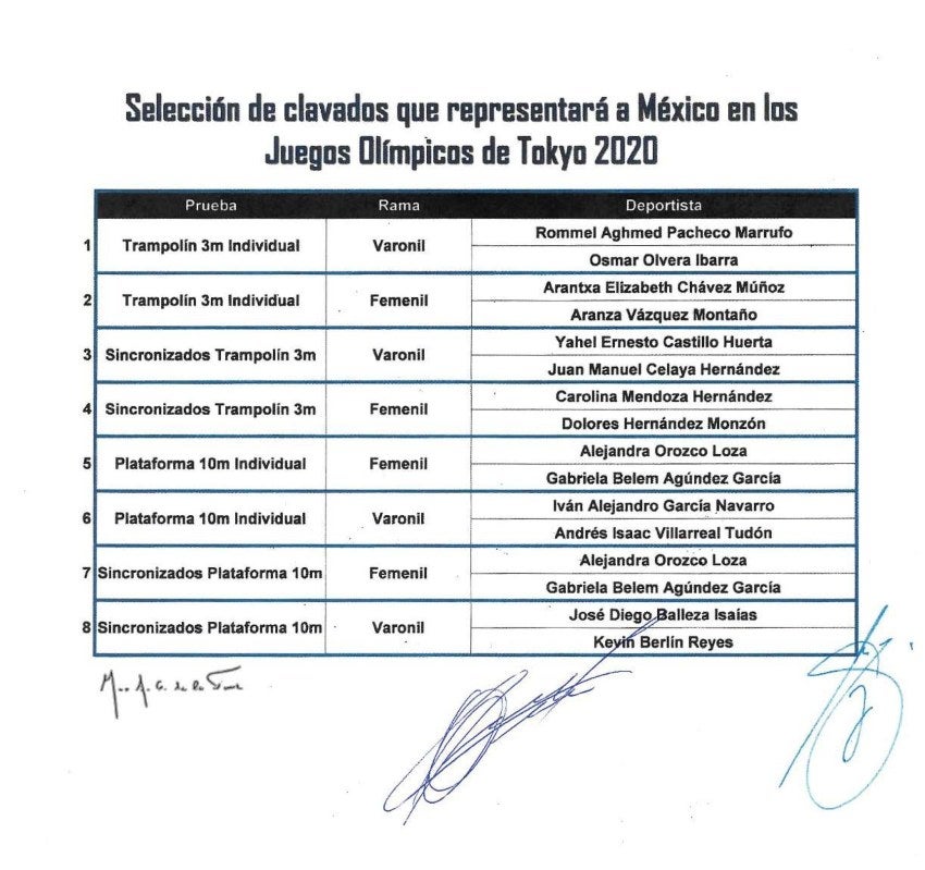 Convocados por la Federación Mexicana de Natación