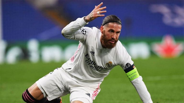 Sergio Ramos en un partido con Real Madrid