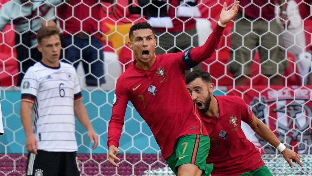 Cristiano Ronaldo tras anotar gol ante Alemania