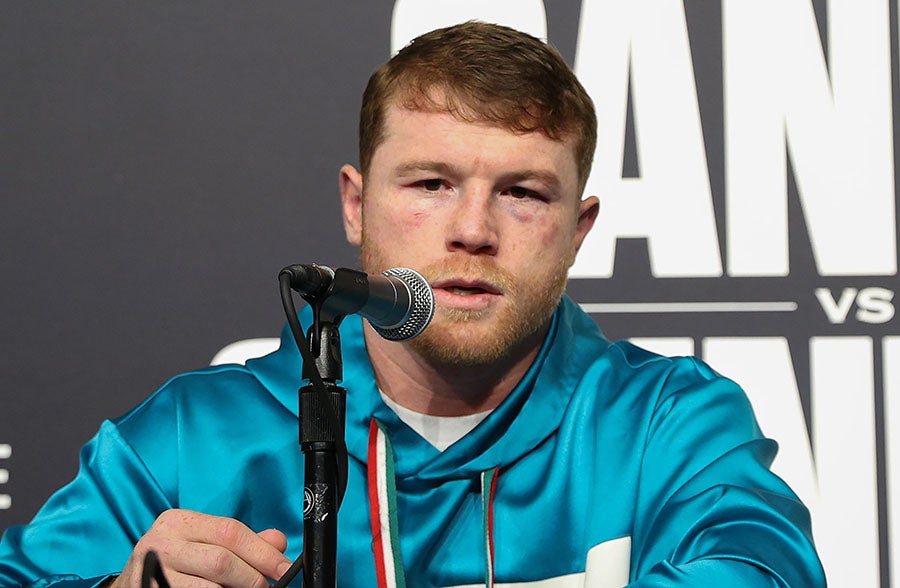 Canelo Álvarez en conferencia de prensa