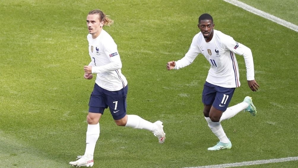 Griezmann festeja su gol ante Hungría 