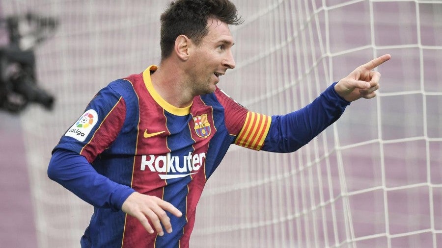 Lionel Messi durante un partido con Barcelona 