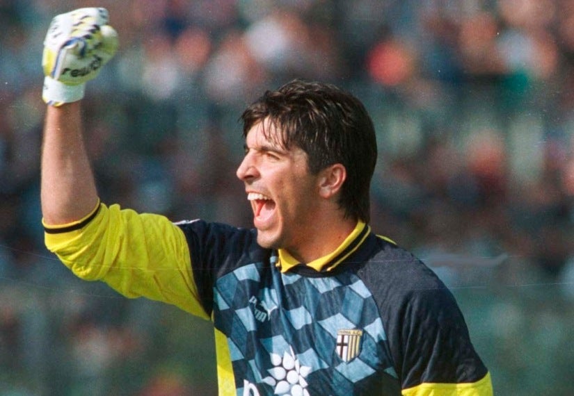 Buffon en un juego del Parma