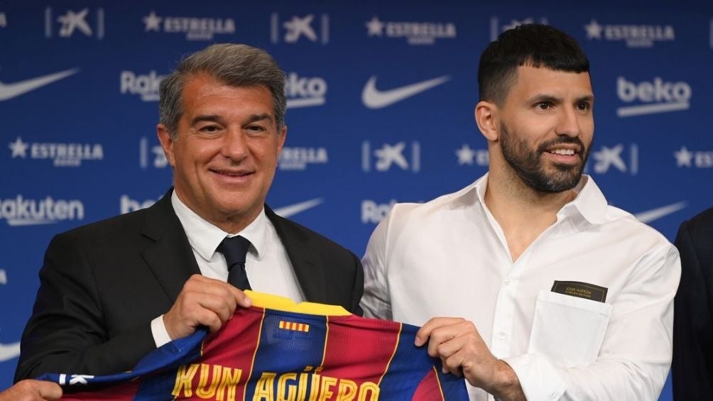 Laporta en el fichaje de Agüero