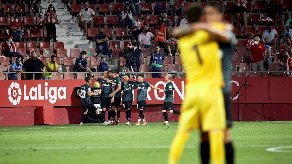 Jugadores del Rayo celebran gol vs Girona