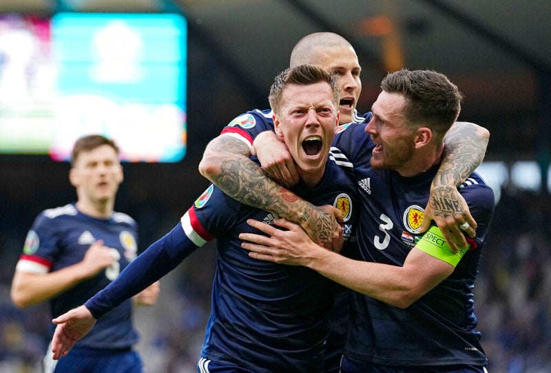 El jugador del Celtic celebra un gol en la Eurocopa