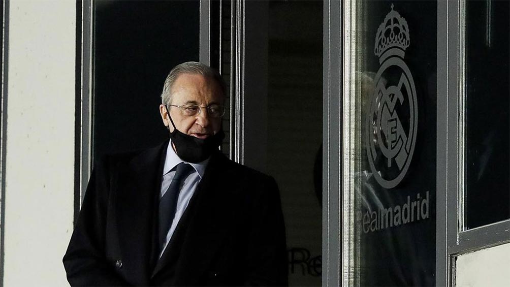 Florentino Pérez en las instalaciones del Real Madrid