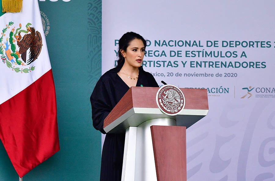 Salazar durante la entrega del Premio Nacional del Deporte