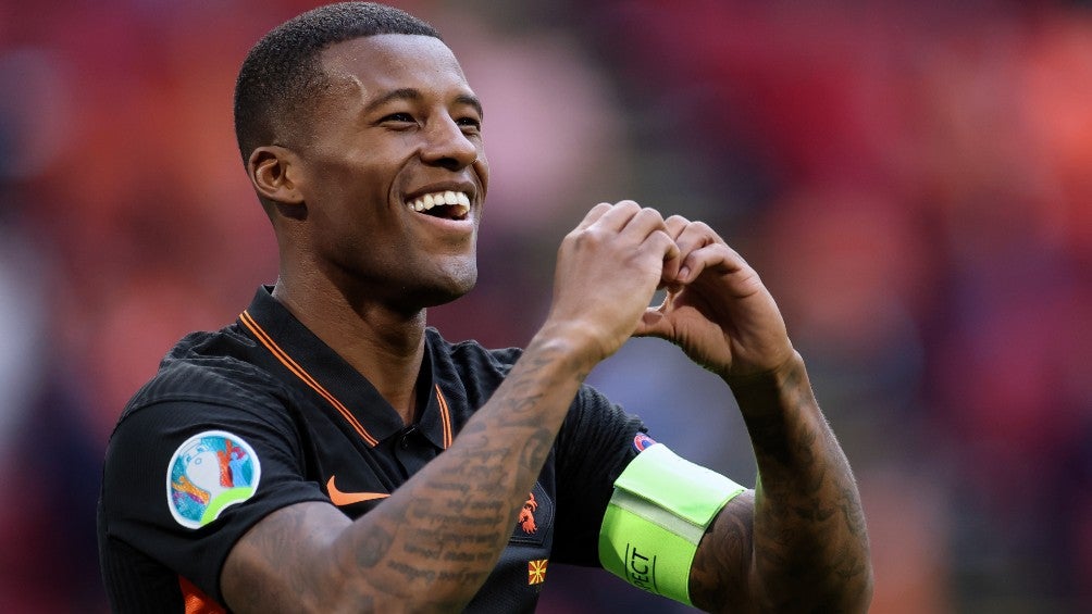 Georginio Wijnaldum durante la Eurocopa con Países Bajos