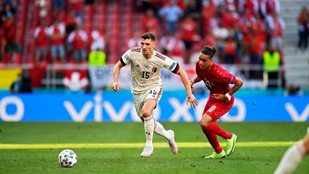 Thomas Meunier con Bélgica en la Eurocopa 2020