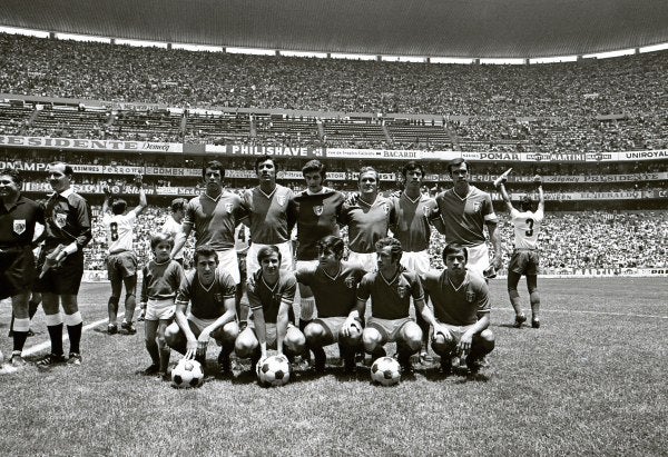 Selección mexicana en partido inaugural del Mundial en México 1970