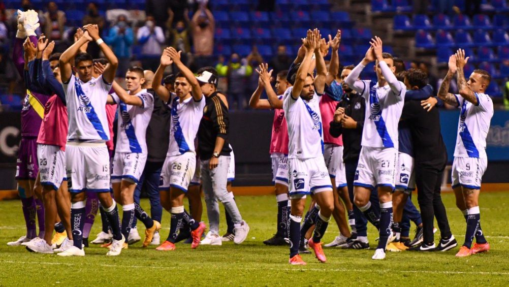 Jugadores del Puebla tras un partido