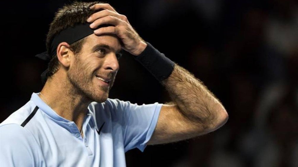 Juan Martín del Potro reacciona durante juego 