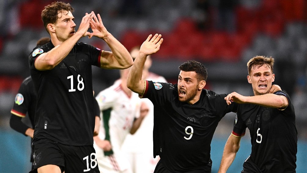 Goretzka celebra anotación con Alemania en la Eurocopa