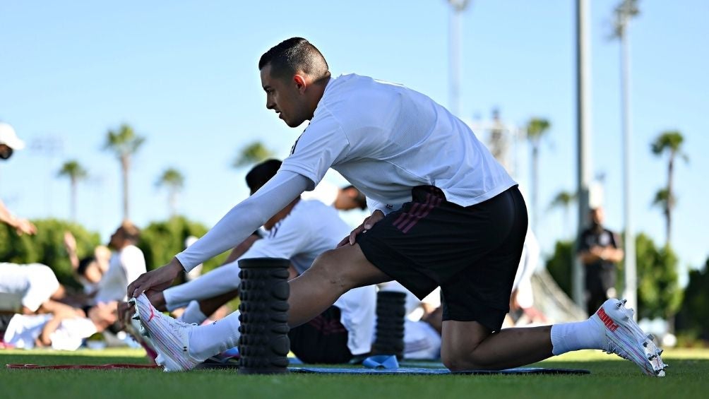 Funes Mori en un entrenamiento con la Selección 