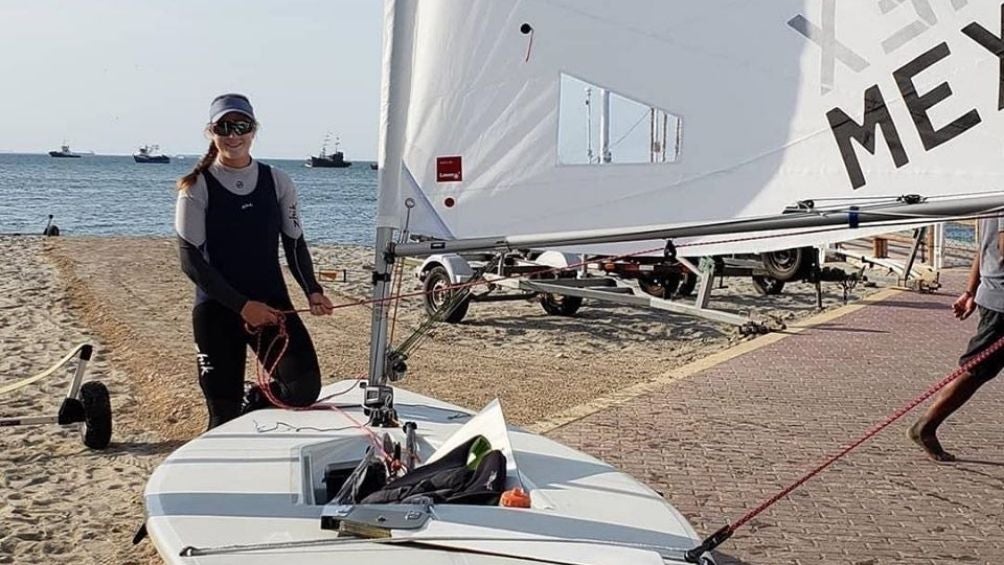 Elena Oetling en una competencia