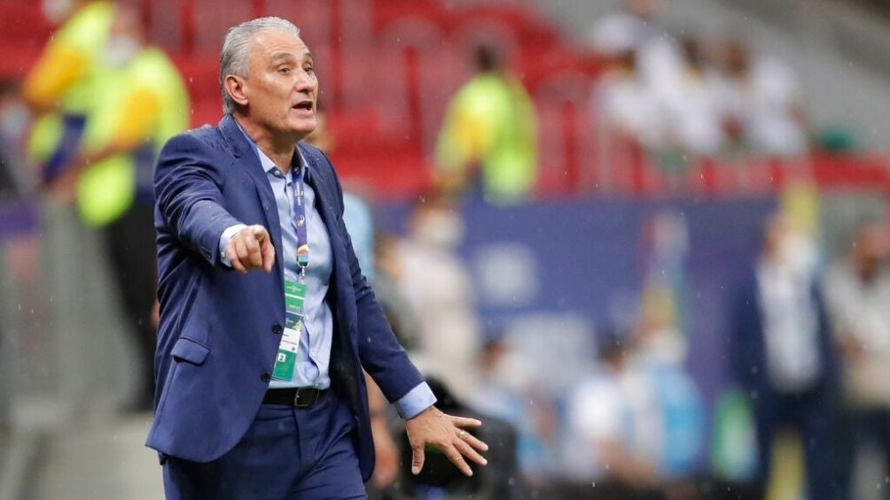 Tite en un partido con Brasil