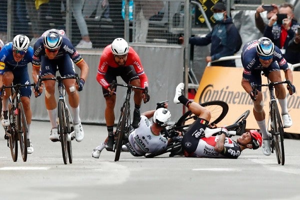 Caída durante el Tour de Francia