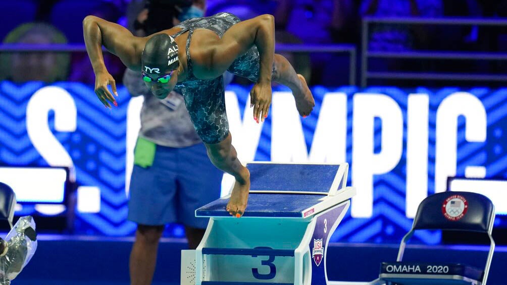 Simone Manuel, durante una prueba