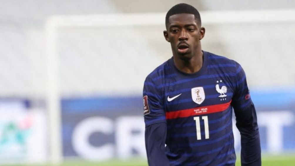 Dembélé en un partido con Francia 