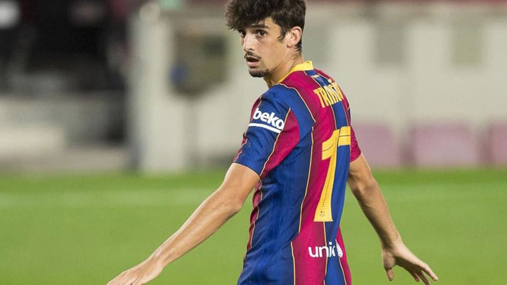 Trincao, en acción con el Barça