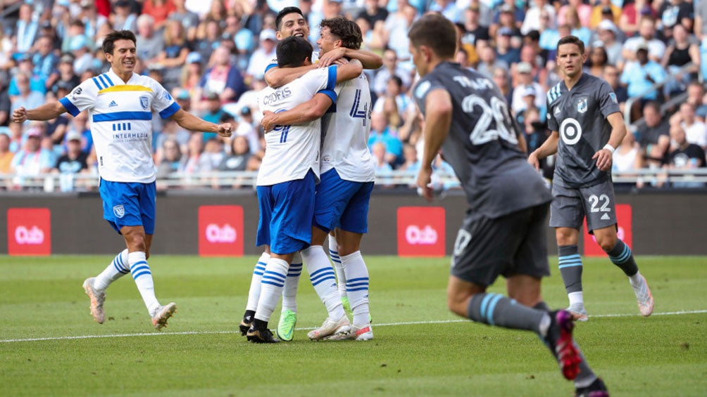 San Jose Earthquakes, en festejo de gol