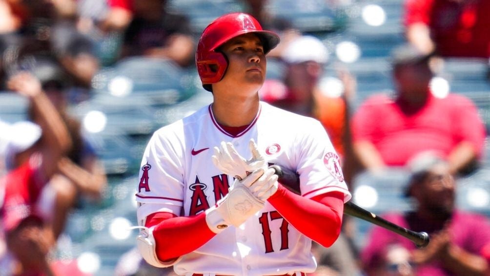 Ohtani en un partido con Angels