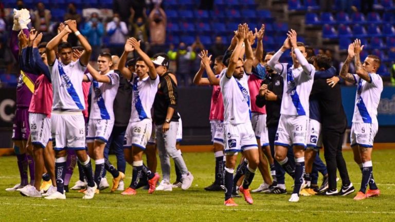 Jugadores del Puebla tras un partido