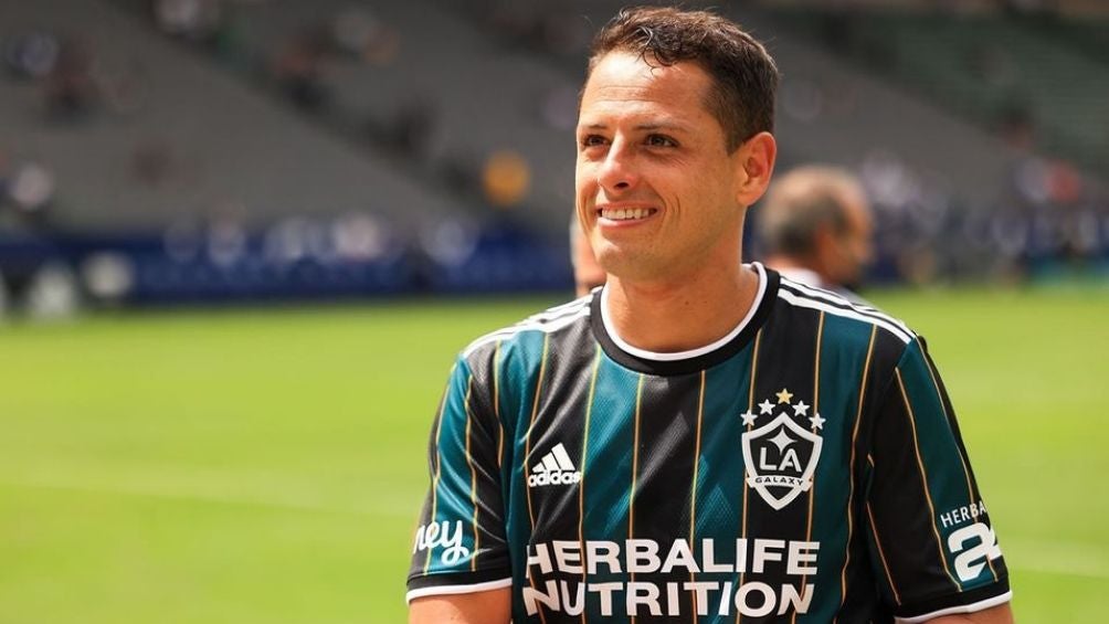 Chicharito en partido con el Galaxy