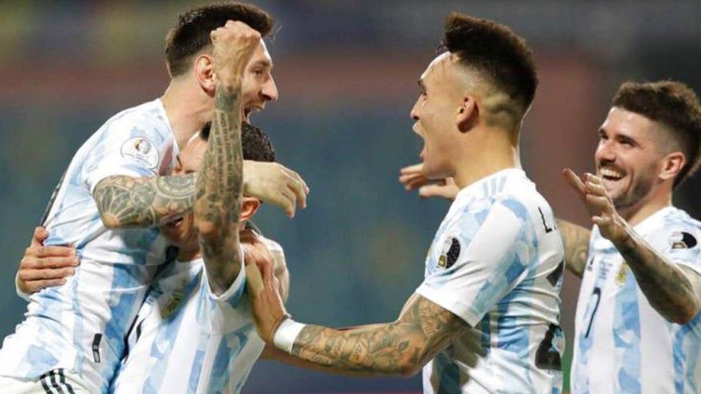 Argentina en festejo de gol