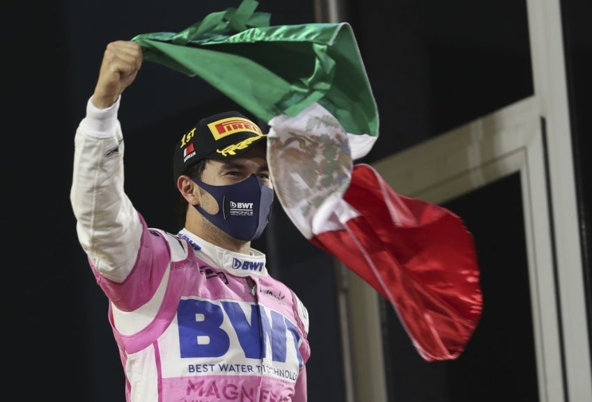 Sergio Pérez tras ganar el GP Sakhir 