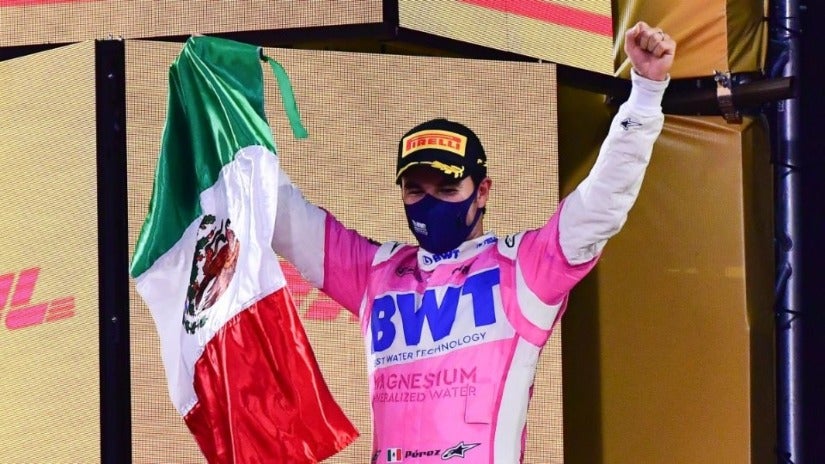 Sergio Pérez tras ganar el GP Sakhir 