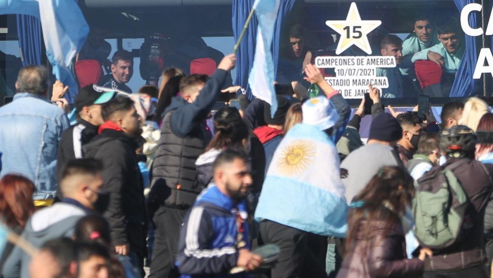 Messi en festejos de Copa América