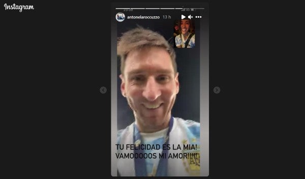 Videollamada de Leo Messi con su esposa e hijos