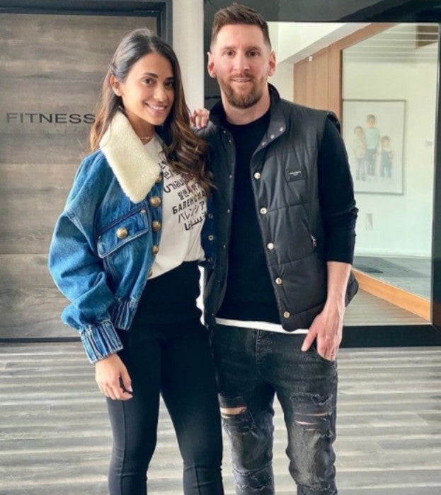 Lionel Messi junto a Antonela Roccuzzo