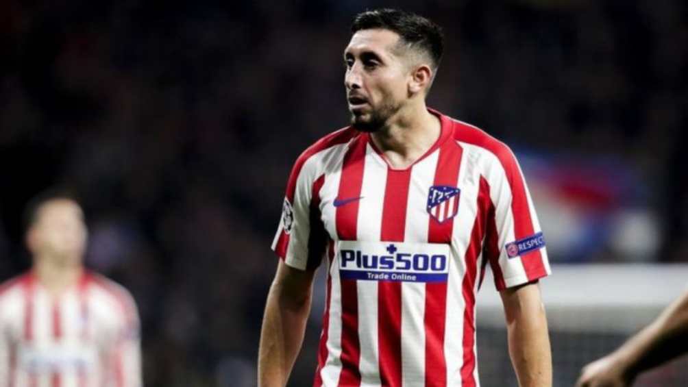 Héctor Herrera jugando con el Atlético de Madrid