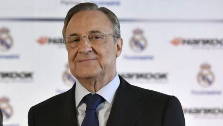 El presidente del Real Madrid durante una conferencia