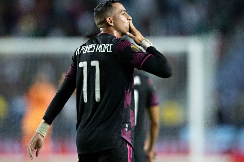 Funes Mori en festejo de gol