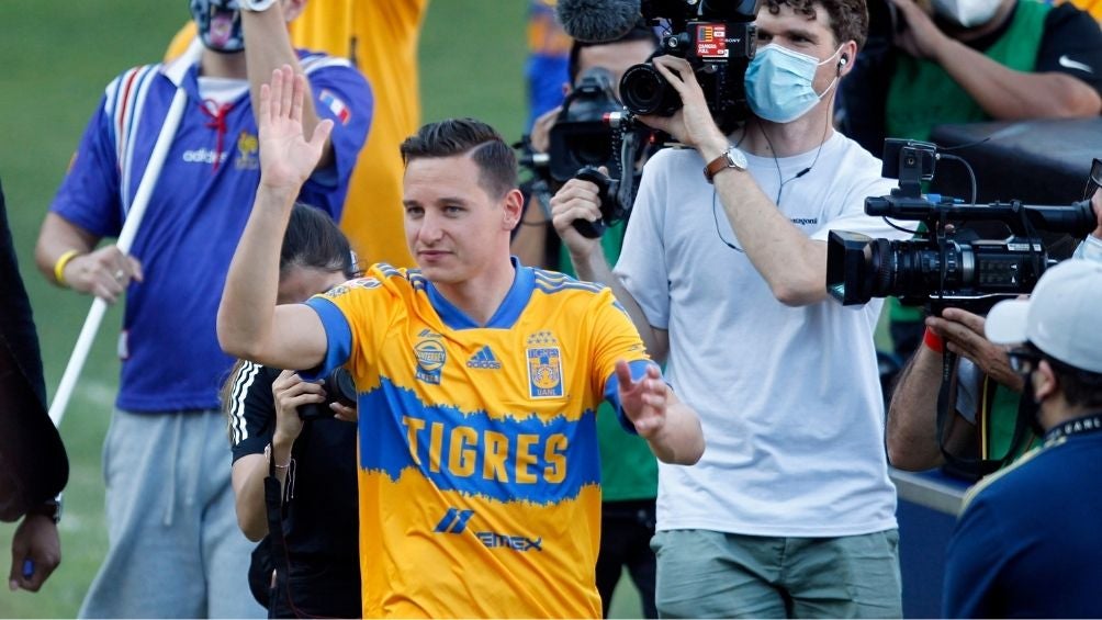 Thauvin en su presentación con Tigres