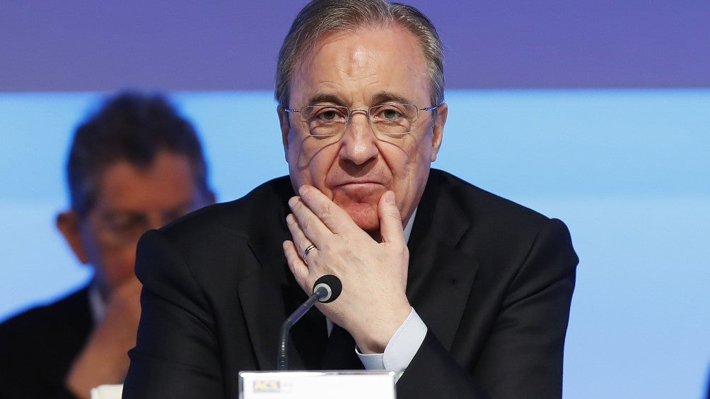 Florentino Pérez durante una conferencia