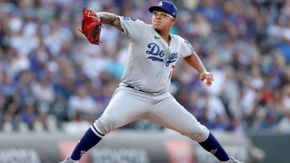 Julio Urías, en acción con los Dodgers