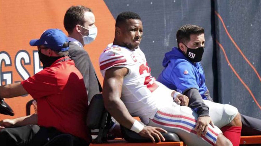 Saquon Barkley, en el 'carrito de las desgracias' 