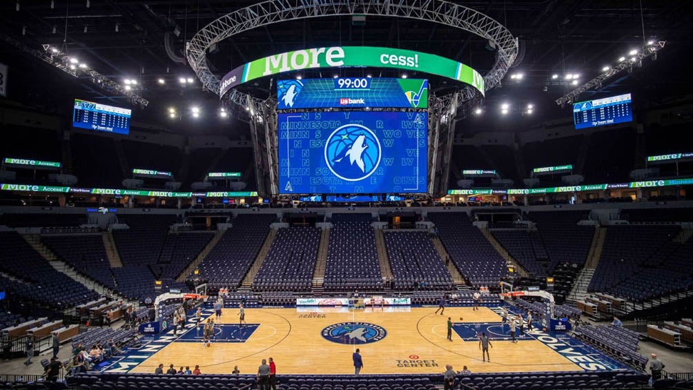 Panorámica de la duela del Minnesota Timberwolves