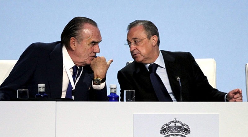 Florentino Pérez junto a Fernando Fernández Tapias