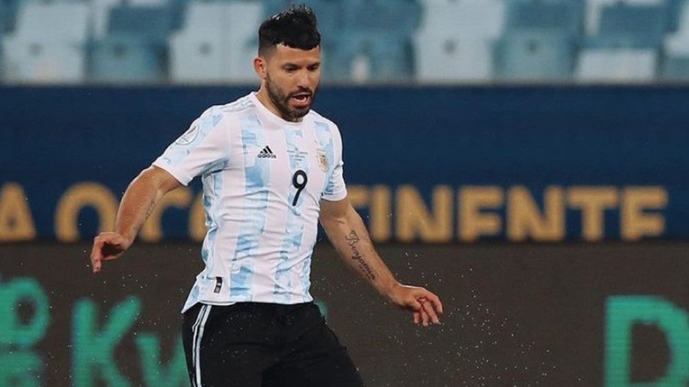 Kun Agüero con la Selección Argentina en la Copa América