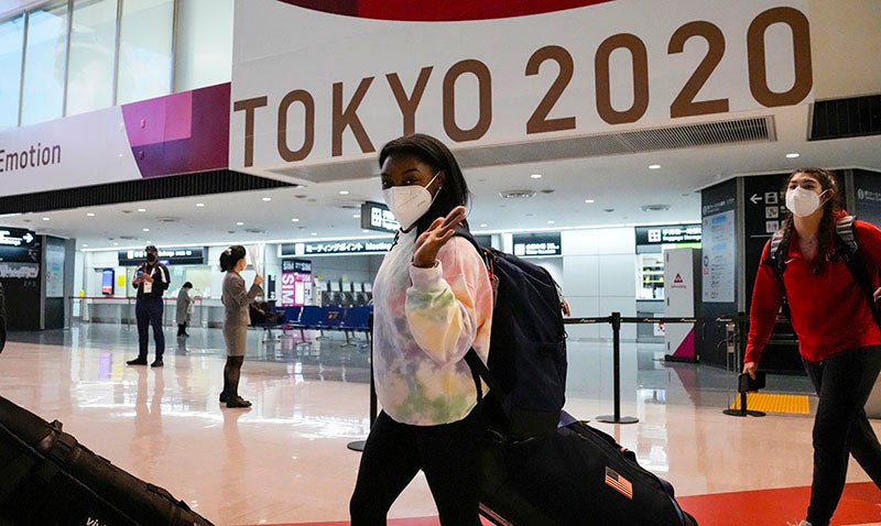 Simone Biles llegado a Tokio para los JO