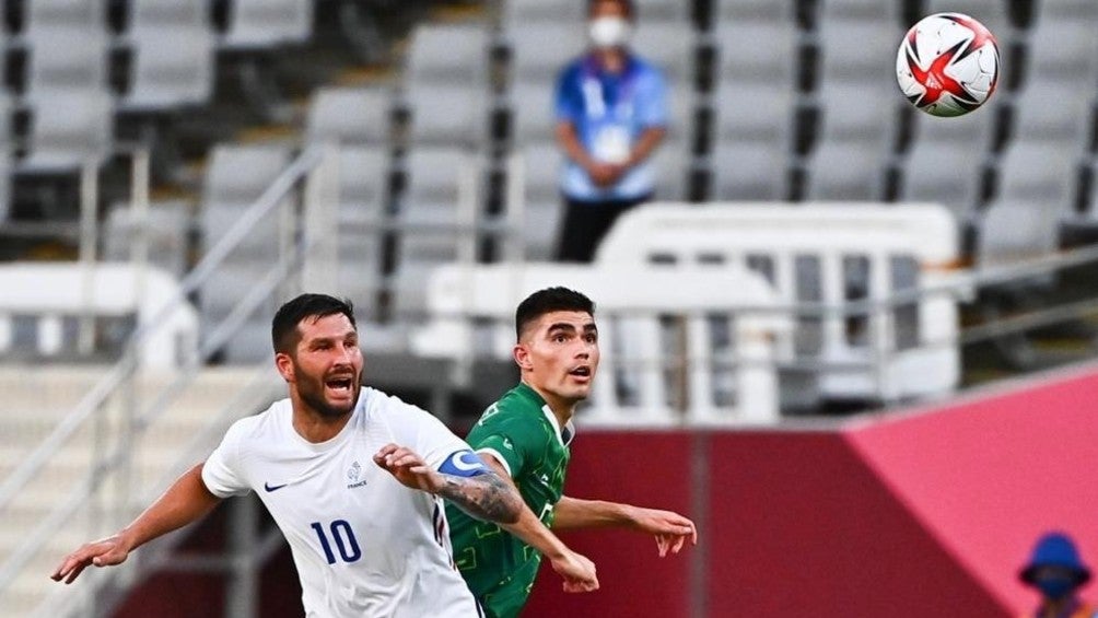 André-Pierre Gignac y Johan Vásquez en Tokio 2020