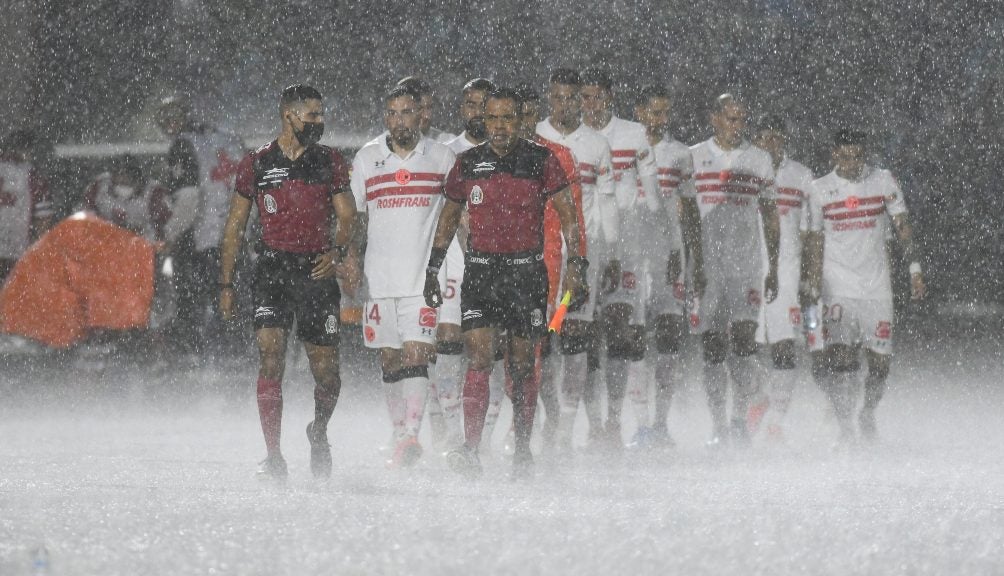 Jugadores de Toluca previo al partido